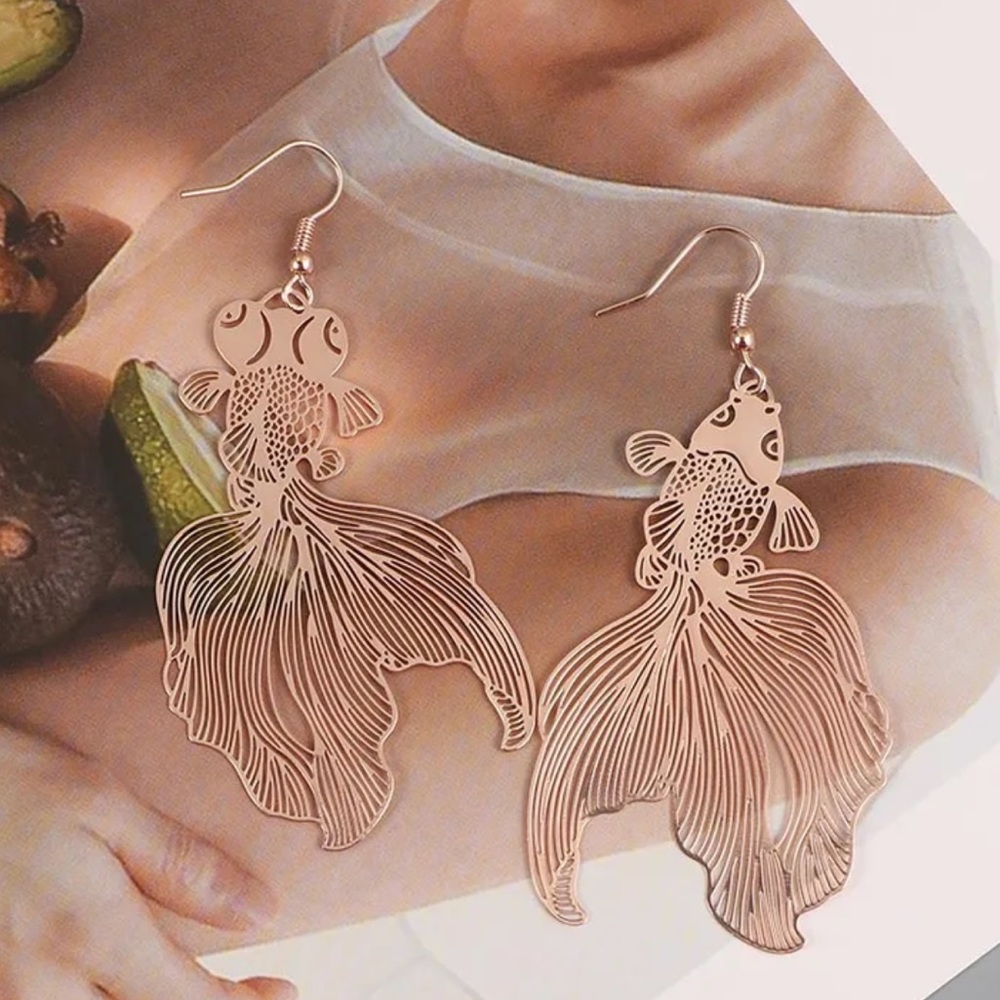Goldfish earrings - Picture 3 of 7